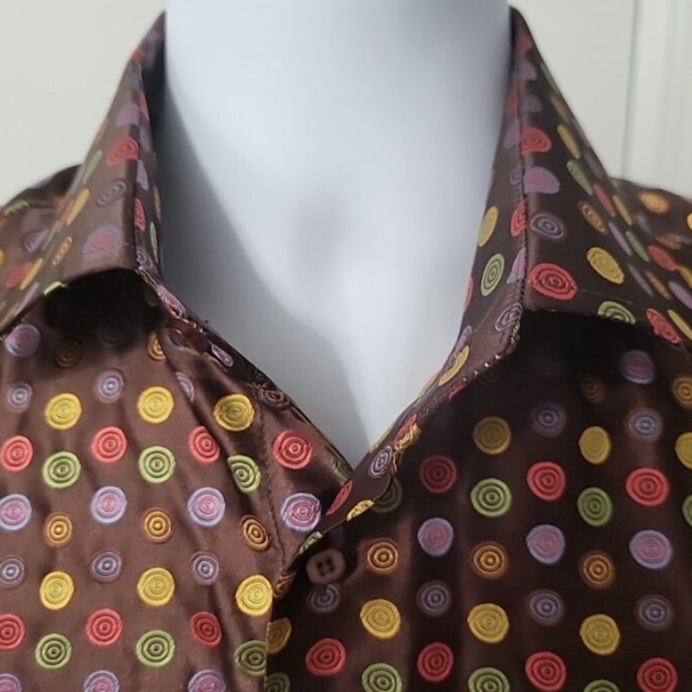Leonardi Shiny Long Sleeve Men's Shirt. Medium. - Picture 12 of 16
